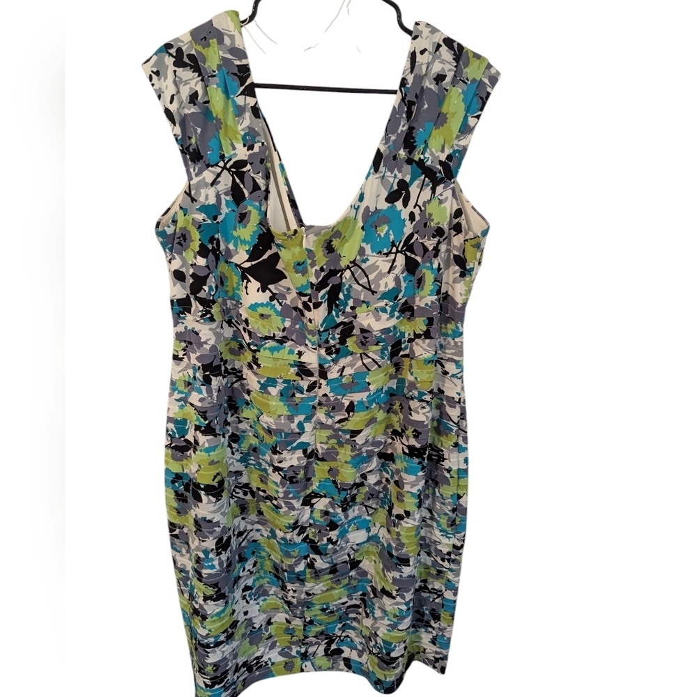 London Times Floral Print Sleeveless Dress,Size 22 - Picture 2 of 3
